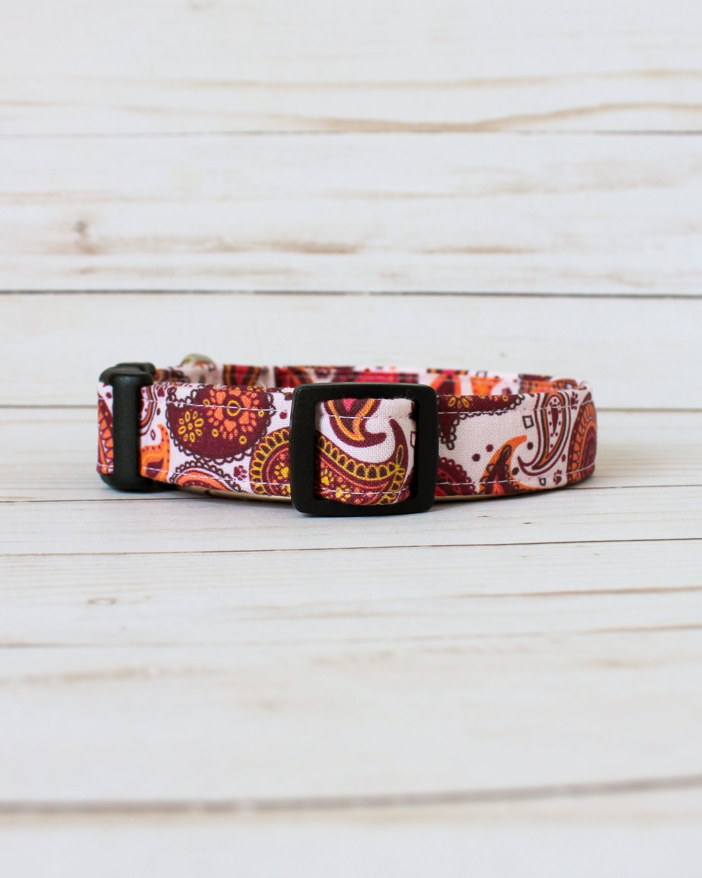 Pink Paw Paisley Dog Collar