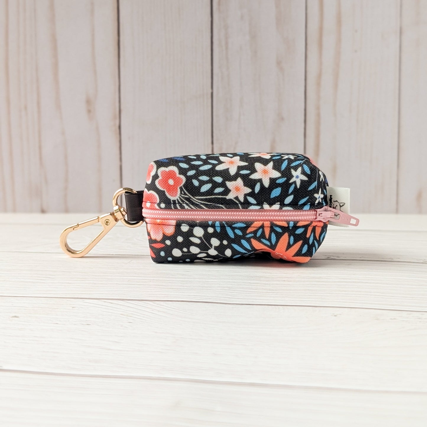 PINK FLOWERS Poop bag holder