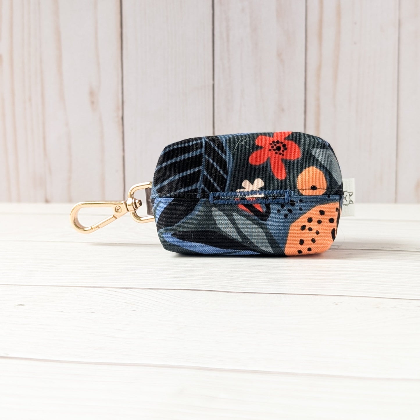 ORANGE FLOWERS Poop bag holder