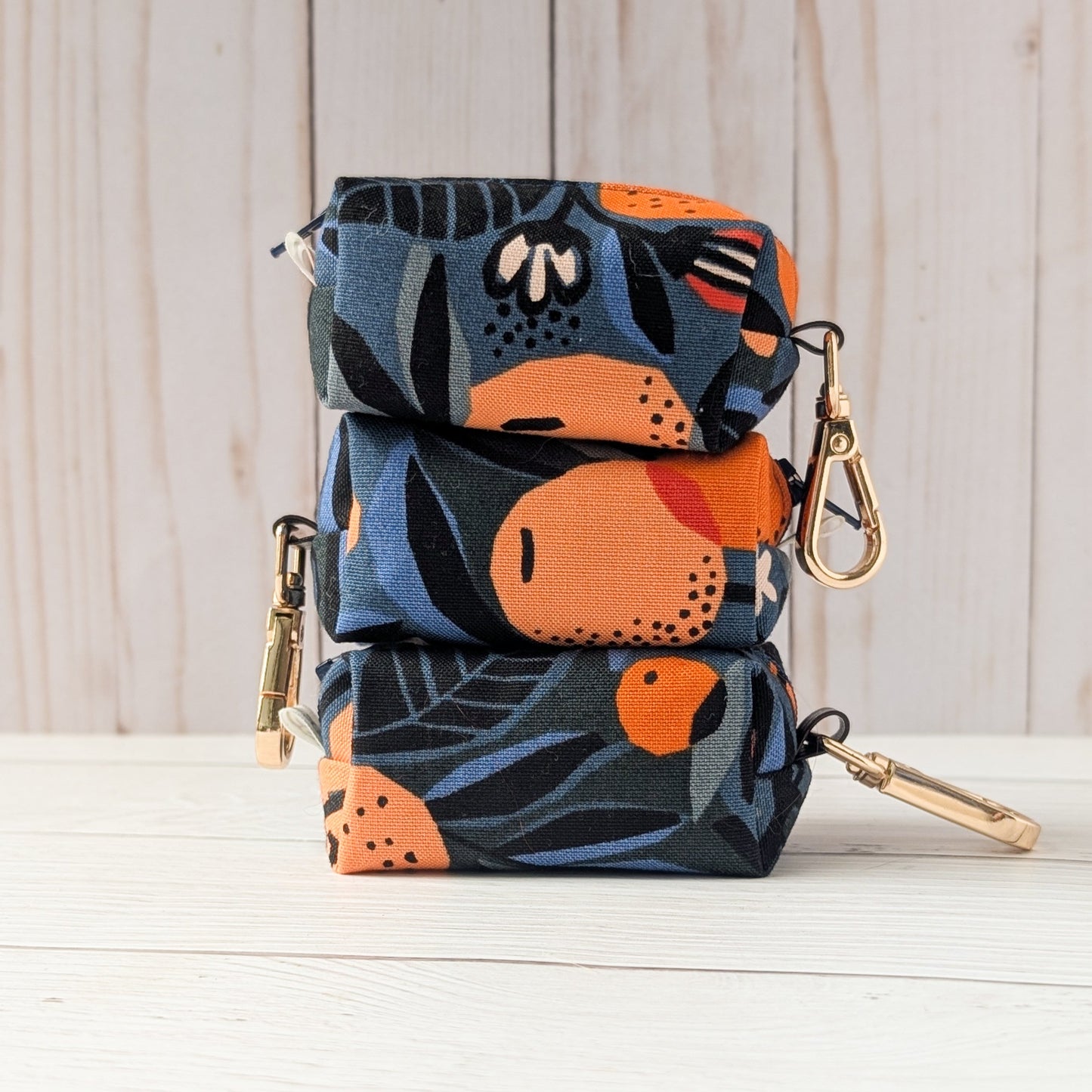 ORANGE FLOWERS Poop bag holder