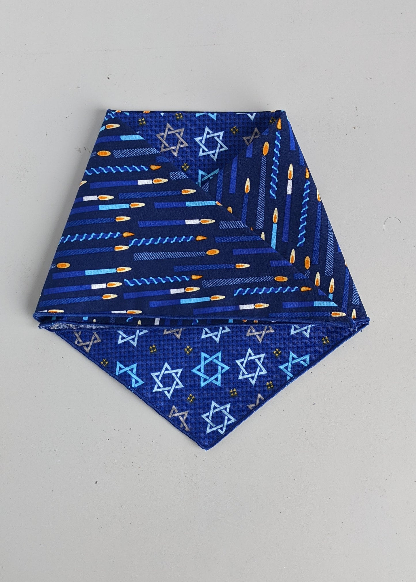 Happy Hanukkah Reversible Dog Bandana