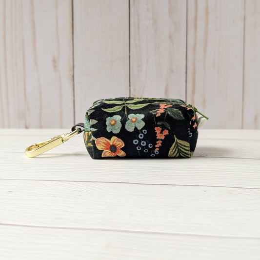 DARK FLORALS Poop bag holder