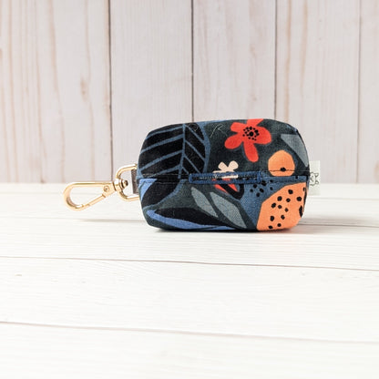 ORANGE FLOWERS Poop bag holder