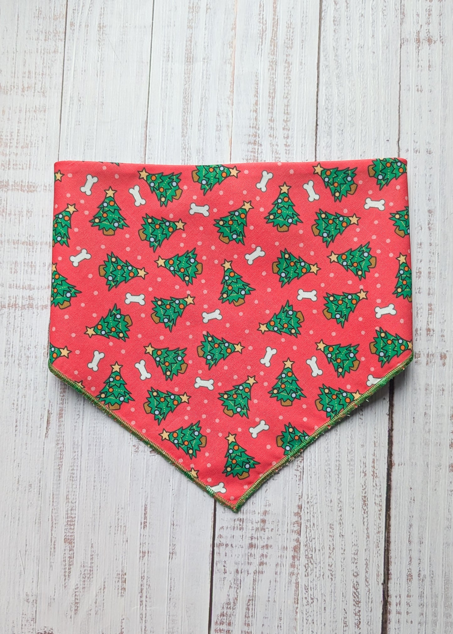 Under the Tree Reversible Christmas Dog Bandana